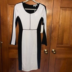 Black and white dress.